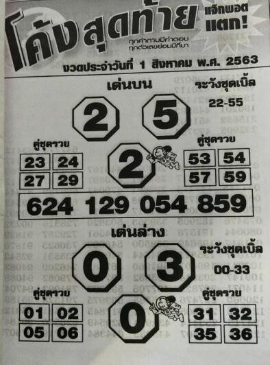 เลขเด็ด 1/8/63