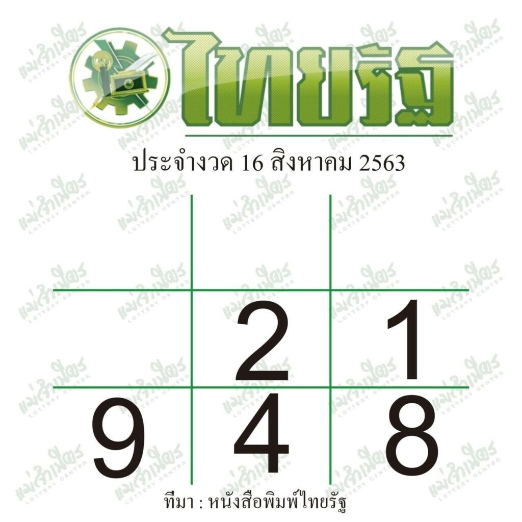 เลขเด็ด 16/8/63