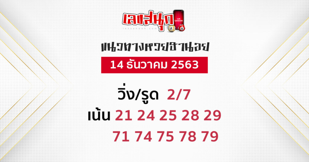 หวยฮานอย 14/12/63