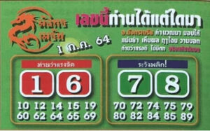 หวยมังกรเมรัย1-7-64