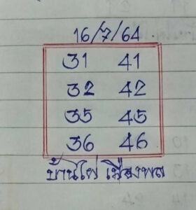 หวยบ้านไผ่เมืองพล16-7-64