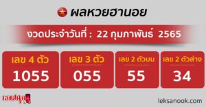 ตรวจหวยฮานอย 22 2 65 