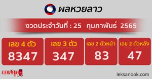 ผลหวยลาว 25 02 65 