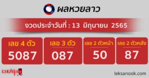 ผลหวยลาว 16/06/65 