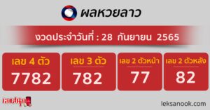 ตรวจหวยลาว 28/09/65