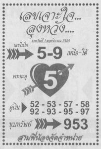 เลขเด้ดเจาะใจลุงหวัง 1/11/65