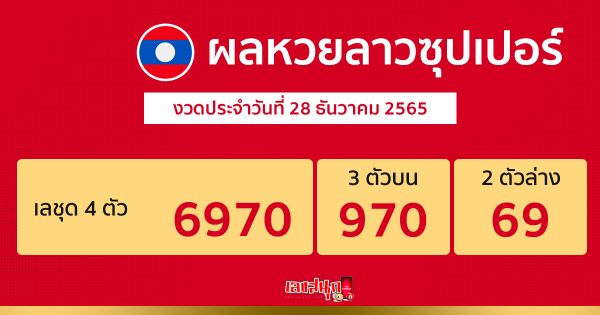 ผลหวยลาวซุปเปอร์วันนี้