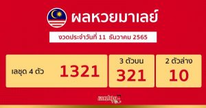 ผลหวยมาเลย์ 11/12/65