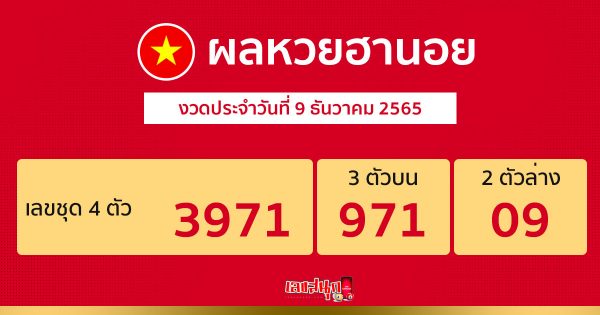 ผลฮานอย 9/12/65