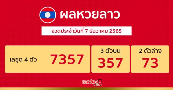 ผลหวยลาว 7/12/65