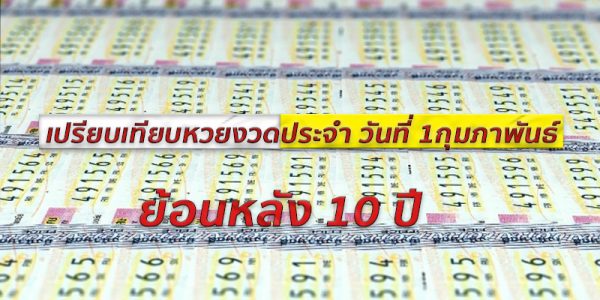 สลากกินแบ่ง ย้อนหลัง 10 ปี