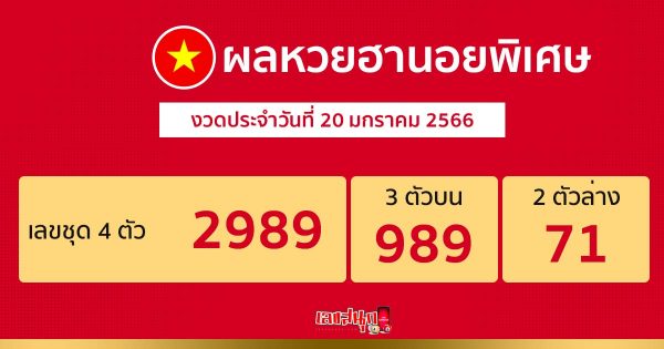 ผลหวยฮานอยพิเศษ