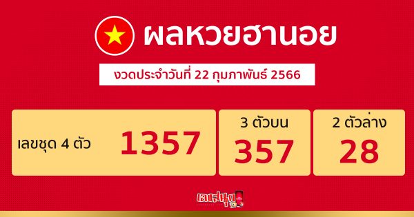 ผลหวยฮานอย 22/02/66-leksanook