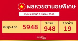 ผลหวยฮานอยพิเศษ 6/3/66-leksanook