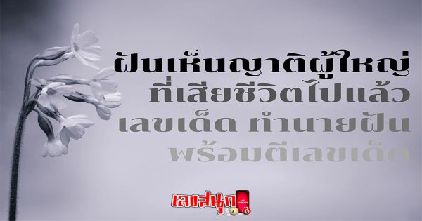 ฝันเห็นฝันเห็นญาติที่เสียไปแล้ว