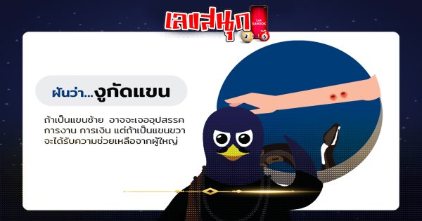 ฝันว่างูกัดแขน