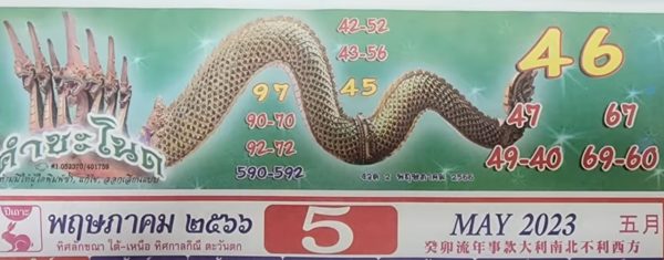 เลขปฏิทินคำชะโนด