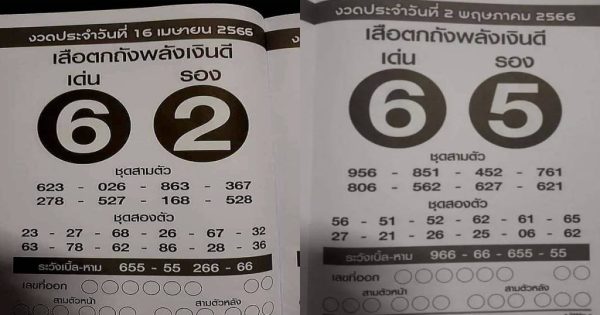 เสือตกถัง พลัง เงิน ดี 2 5 66