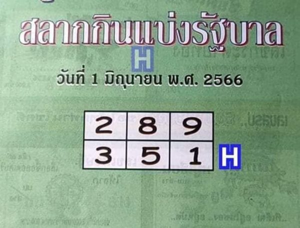คู่มือเสี่ยงโชค 1/6/66