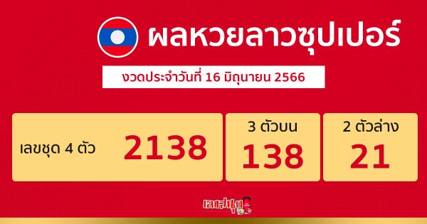 ผลหวยลาวซุปเปอร์ 16/06/66