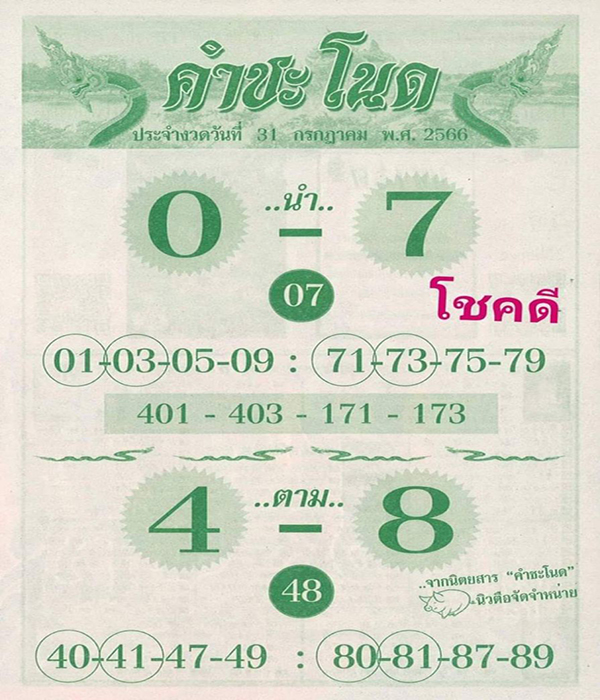เลขคำชะโนด
