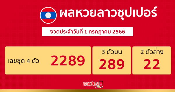 ผลหวยลาวซุปเปอร์1/7/66