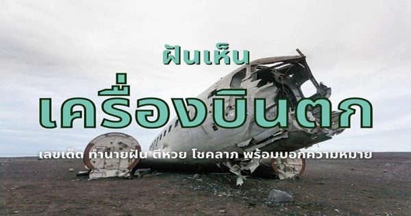 ฝันเห็นเครื่องบินตกน้ำ