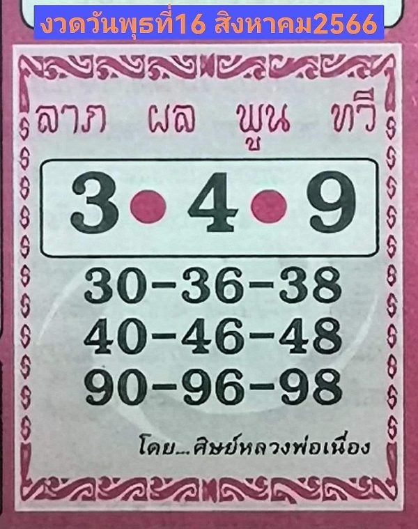 เลขลาภ ผล พูน ทวี