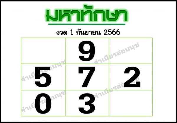 เลขมหาทักษา 1 9 66