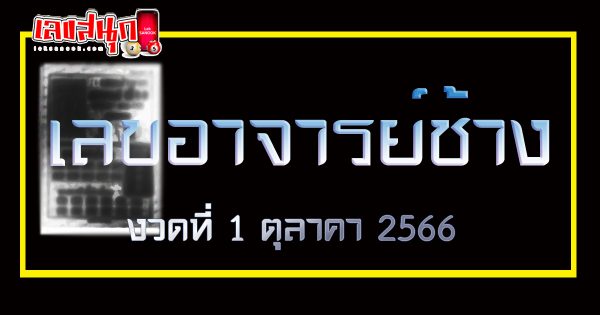 เลขอาจารย์ช้าง 1 10 66 