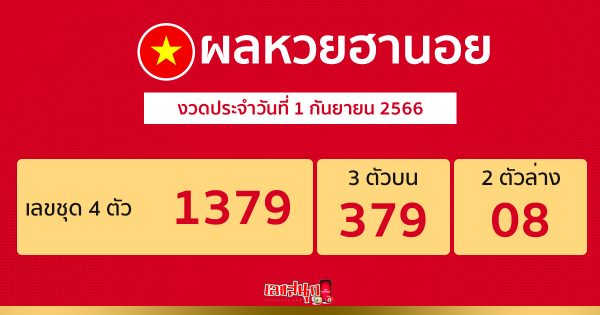 ผลหวยฮานอย 1/09/666-leksanook