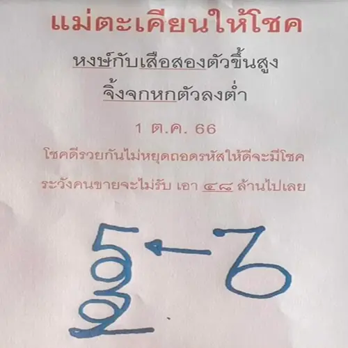  เลขเด็ดอาจารย์ดังเข้าทุกงวด