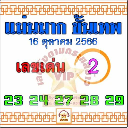 เลขแม่นมากขั้นเทพ 16 10 66-leksanook.com