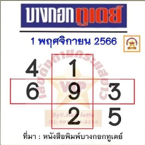 เลขเด็ดบางกอกทูเดย์ งวดนี้-''Lucky numbers Bangkok Today this period''