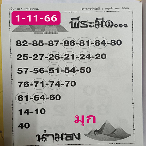 เลขพีระมิด 1 11 66 - "Pyramid numbers 1 11 66"