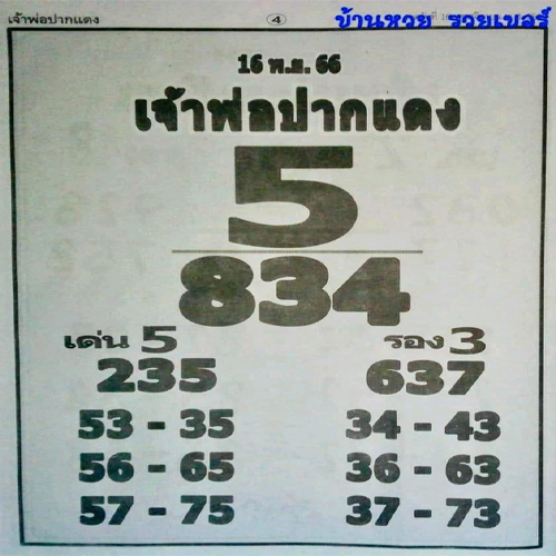 เจ้าพ่อปากแดง 16 11 66-"The red-lipped godfather"