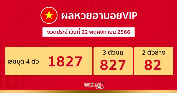 ผลหวยฮานอยVIP 22/11/66-"hanoi-vip-lottery-results-22-11-66"