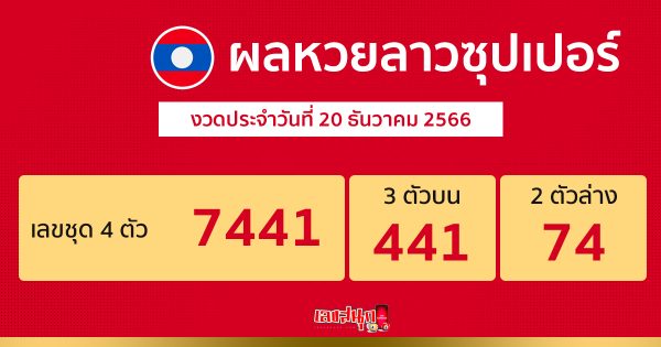 ผลหวยลาวซุปเปอร์ -"Lao Super Lottery results"