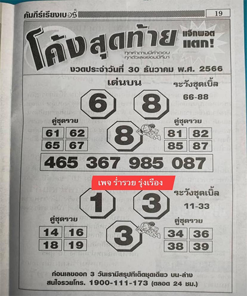 เลขโค้งสุดท้าย 30 12 66-"Last curve number-30 12 66"