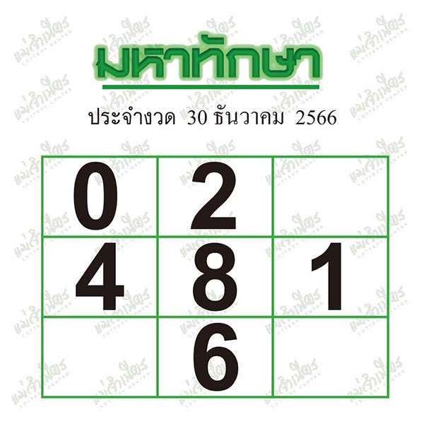 มหาทักษา 30 12 66 - " Mahathaksa 30 12 66 "