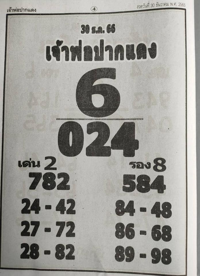 เจ้าพ่อปากแดง 30 12 66-"The red-lipped godfather 30 12 66"