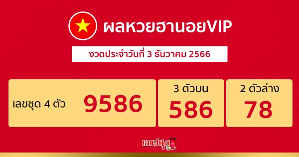 ผลหวยฮานอยVIP 3/12/66-"hanoi-vip-lottery-results-3-12-66"