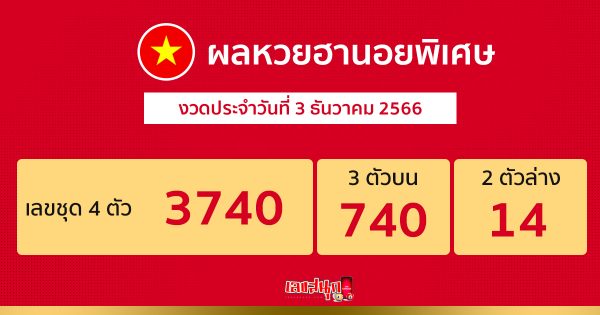 ผลหวยฮานอยพิเศษ 3/12/66-"special-hanoi-lottery-results-3-12-66"