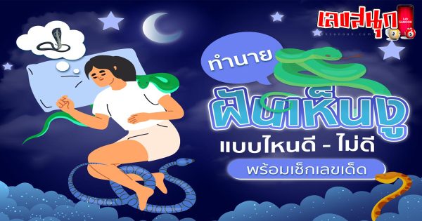 ฝันเห็นงูตัวใหญ่สีดํา 1 ตัว-"Dreamed of seeing a large black snake."