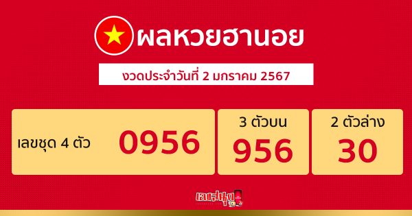 ผลหวยฮานอย 2/01/67 -"Hanoi lottery results 2/01/67"