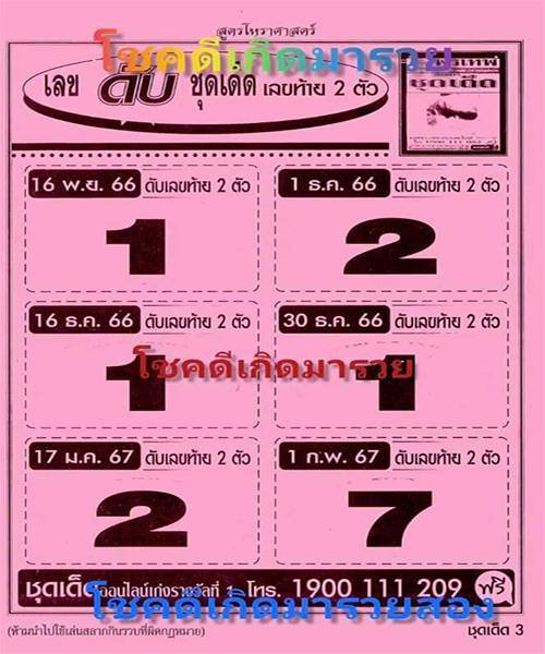หวย ออก 1 กุมภาพันธ์ -"Lottery draws on 1 February"