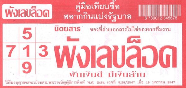 นิตยสารผังเลข-''Numerology magazine''