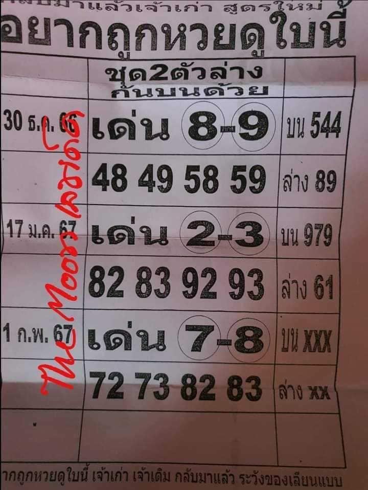 อยากถูกหวยดูใบนี้ 1 02 67 -"Want to win the lottery Look at this ticket 1 02 67"