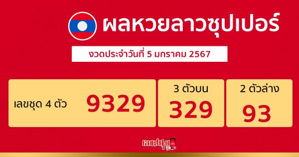 ผลหวยลาวซุปเปอร์ 5/01/67-"lao-super-lottery-results-5-01-67"