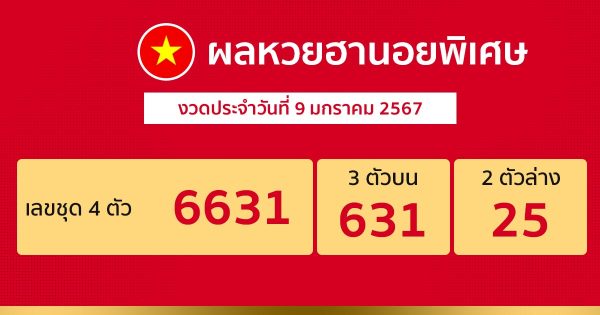 ผลหวยฮานอยพิเศษ 9/01/67 - " special-hanoi-lottery-results-9-01-67 "